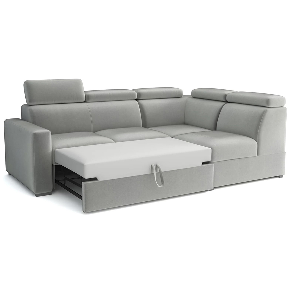 Sedací souprava PEDRO L | 250x167 cm | PRAVÁ | rozkládací + úložný prostor | polohovatelné záhlavníky | VÝBĚR TKANIN