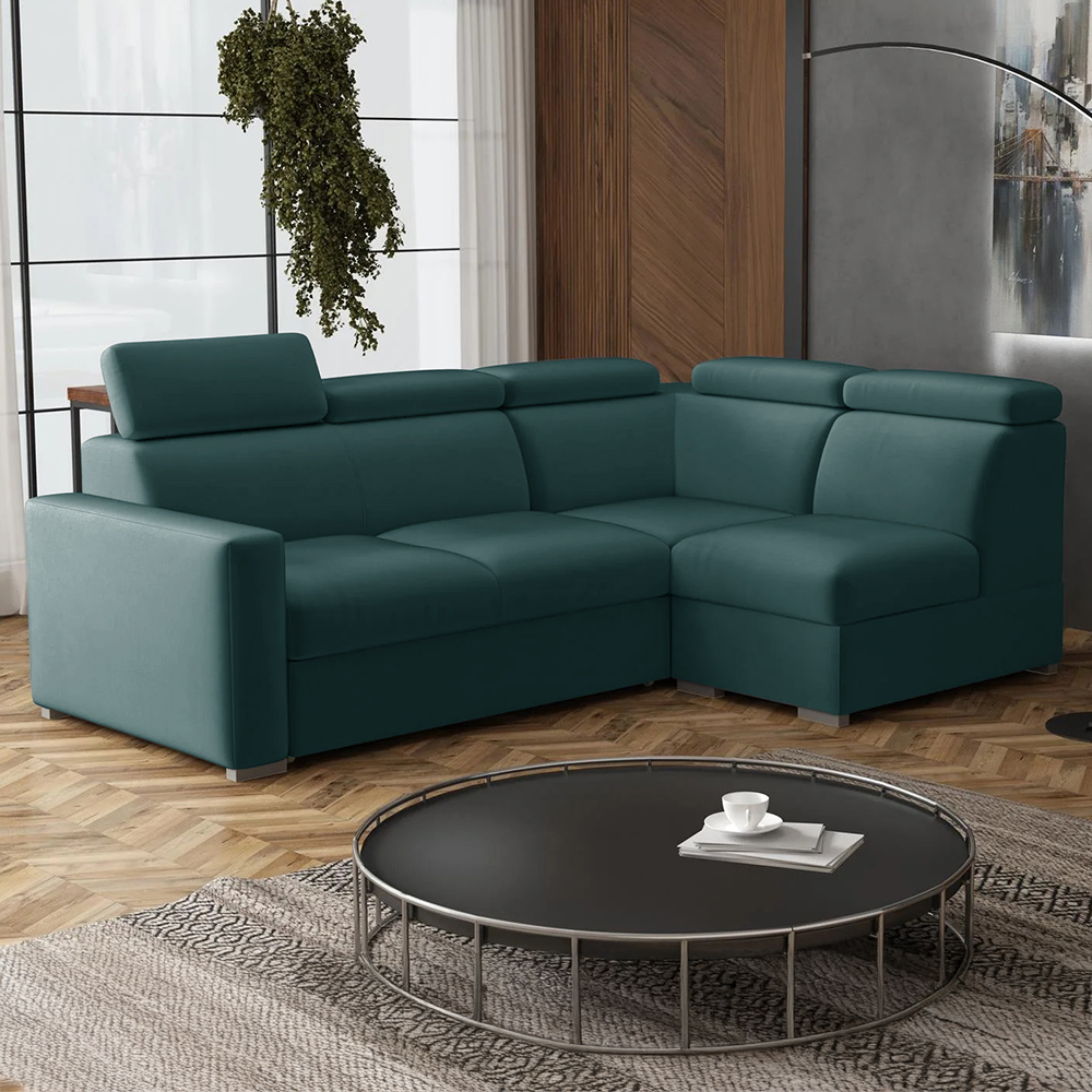 Sedací souprava PEDRO L | 250x167 cm | PRAVÁ | rozkládací + úložný prostor | polohovatelné záhlavníky | VÝBĚR TKANIN