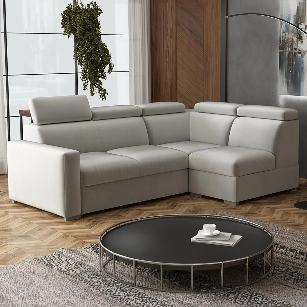 Sedací souprava PEDRO L | 250x167 cm | PRAVÁ | rozkládací + úložný prostor | polohovatelné záhlavníky | VÝBĚR TKANIN