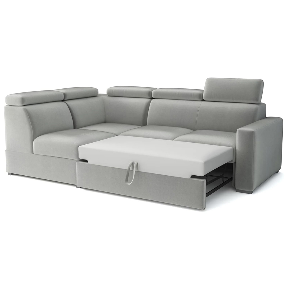 Sedací souprava PEDRO L | 167x250 cm | LEVÁ | rozkládací + úložný prostor | polohovatelné záhlavníky | VÝBĚR TKANIN