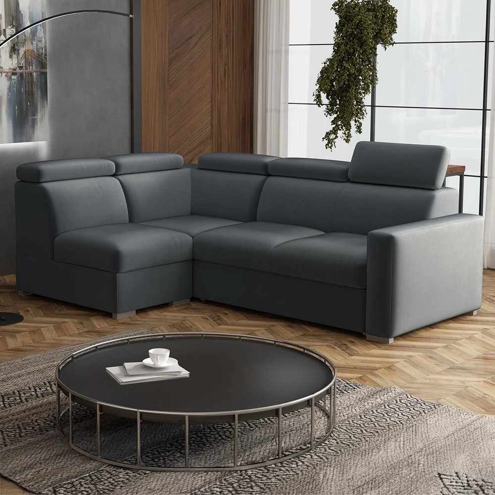 Sedací souprava PEDRO L | 167x250 cm | LEVÁ | rozkládací + úložný prostor | polohovatelné záhlavníky | VÝBĚR TKANIN