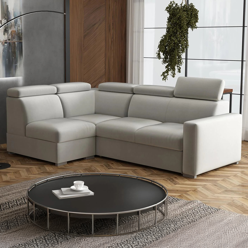 Sedací souprava PEDRO L | 167x250 cm | LEVÁ | rozkládací + úložný prostor | polohovatelné záhlavníky | VÝBĚR TKANIN