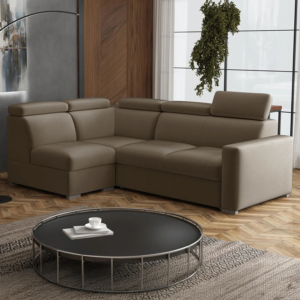 Sedací souprava PEDRO L | 167x250 cm | LEVÁ | rozkládací + úložný prostor | polohovatelné záhlavníky | VÝBĚR TKANIN