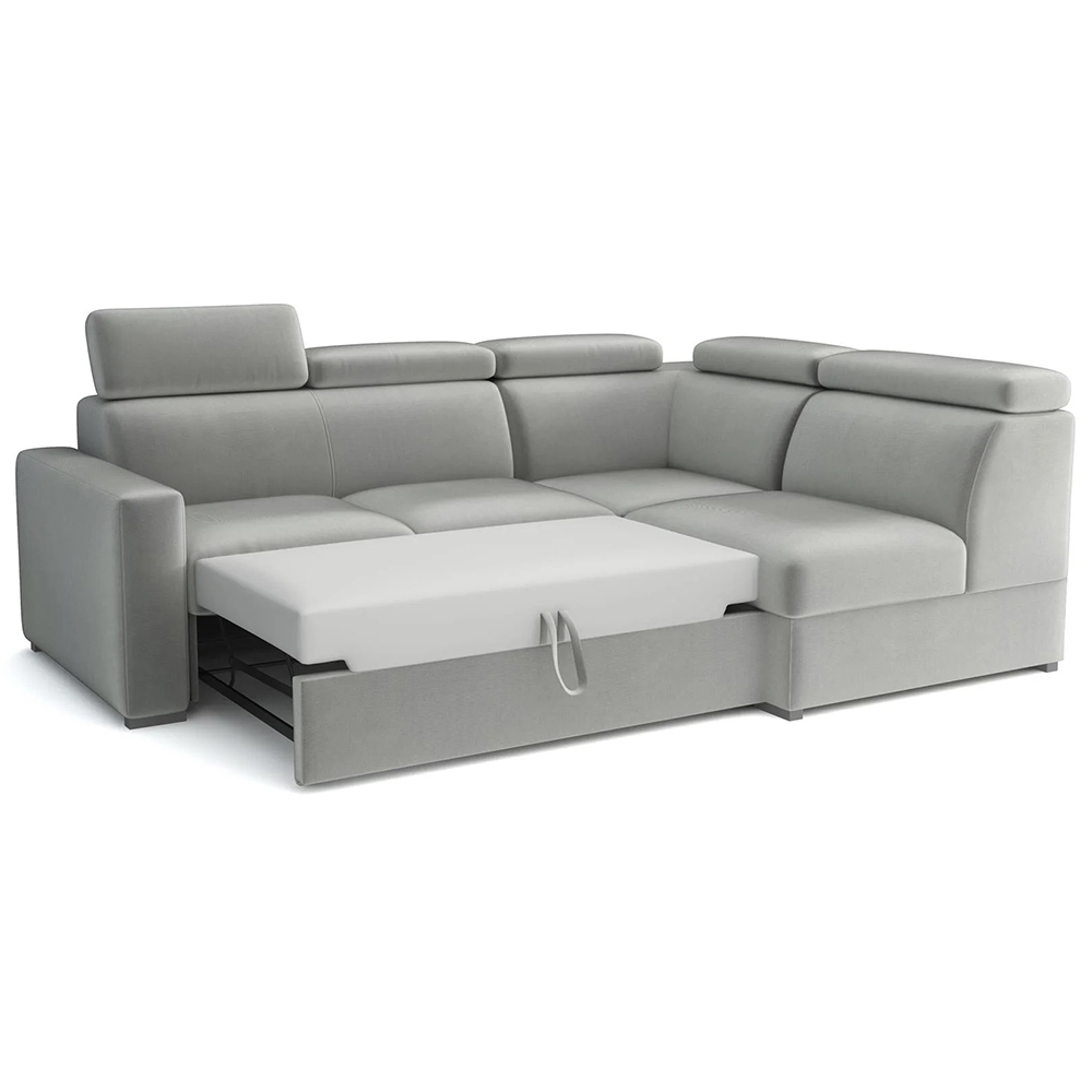 Sedací souprava PEDRO L | 250x188 cm | PRAVÁ | rozkládací + úložný prostor | polohovatelné záhlavníky | VÝBĚR TKANIN