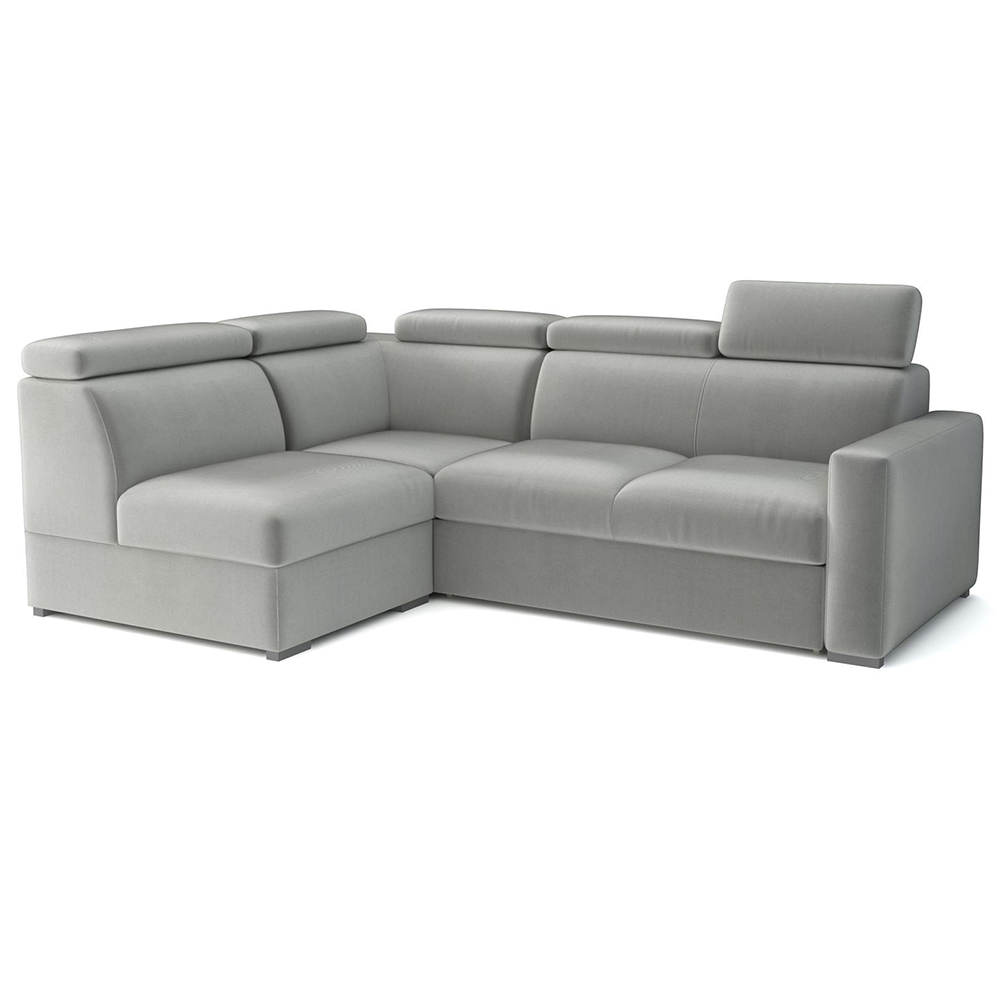 Sedací souprava PEDRO L | 188x250 cm | LEVÁ | rozkládací + úložný prostor | polohovatelné záhlavníky | VÝBĚR TKANIN