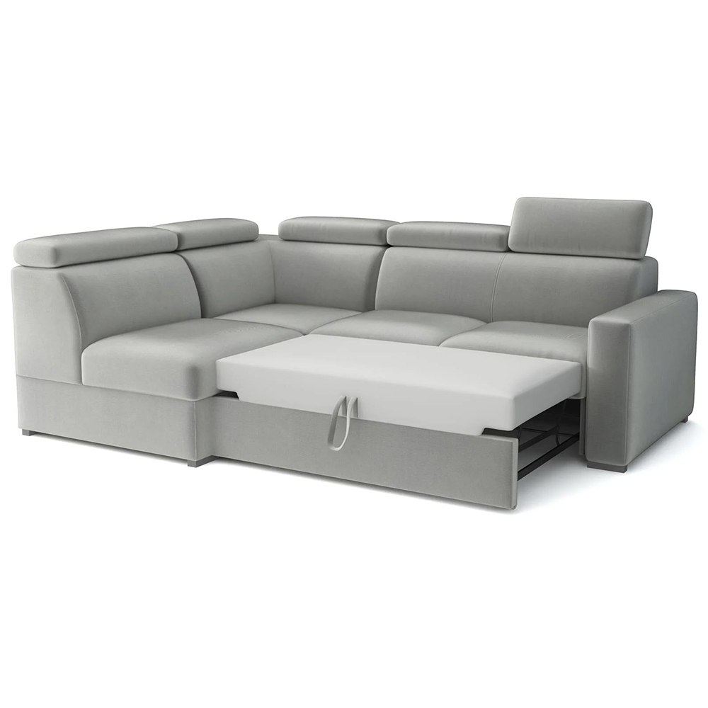 Sedací souprava PEDRO L | 188x250 cm | LEVÁ | rozkládací + úložný prostor | polohovatelné záhlavníky | VÝBĚR TKANIN