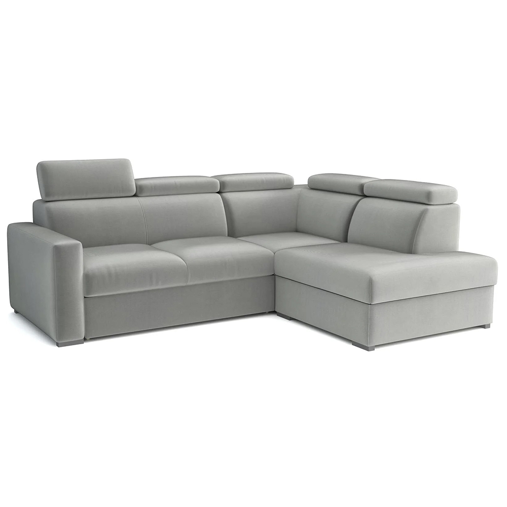 Sedací souprava PEDRO L | 250x200 cm | PRAVÁ | rozkládací + úložný prostor | polohovatelné záhlavníky | VÝBĚR TKANIN