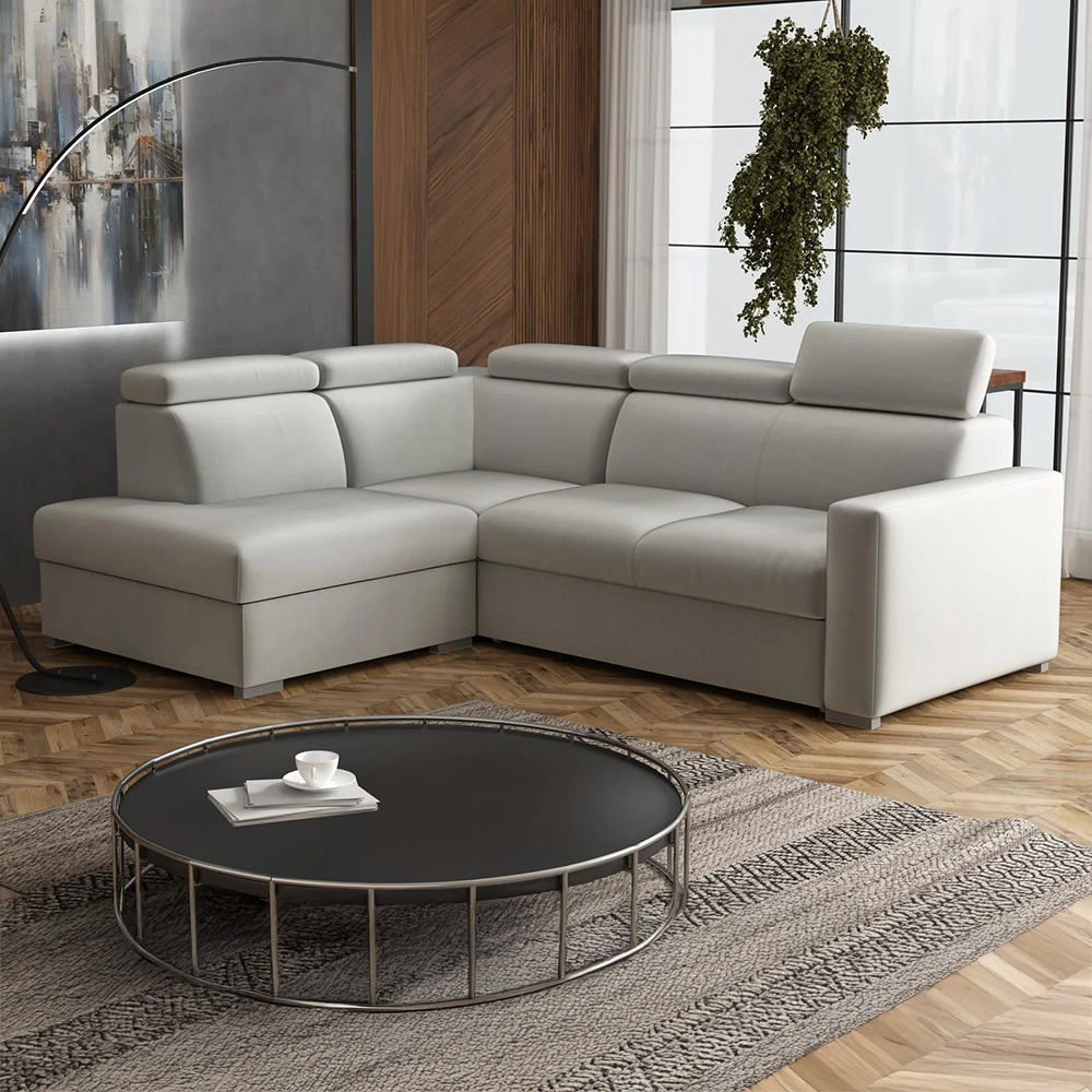 Sedací souprava PEDRO L | 200x250 cm | LEVÁ | rozkládací + úložný prostor | polohovatelné záhlavníky | VÝBĚR TKANIN