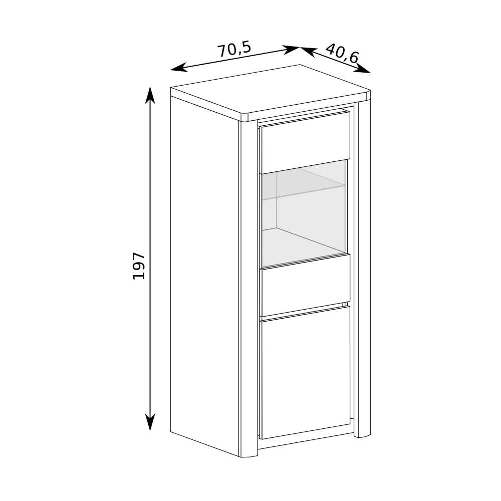Obývací stěna LIVINIO | 4 díly | 376,5 cm | sestava C | V CENĚ LED LIŠTY | ribbeck/bílá lesk