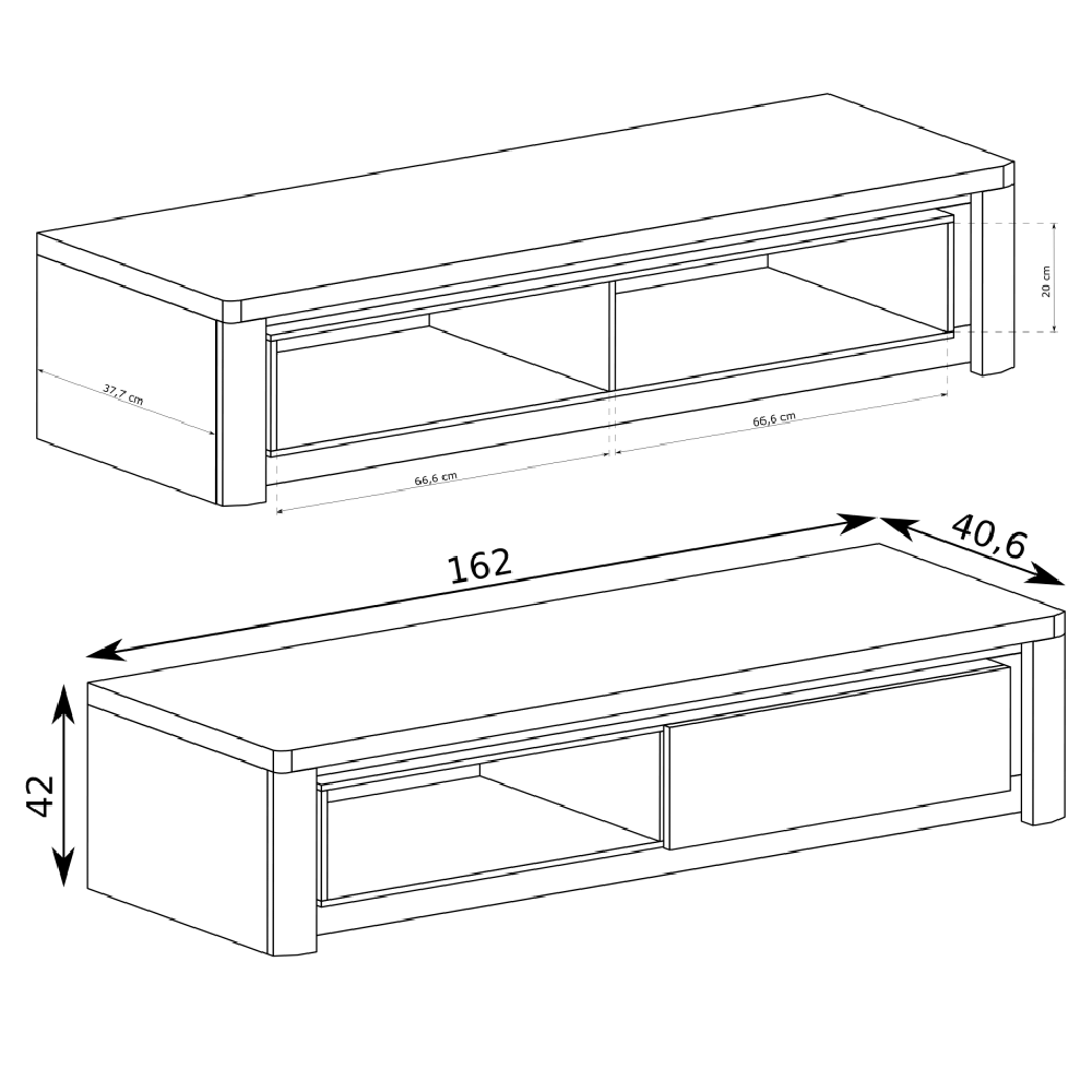 Obývací stěna LIVINIO | 4 díly | 376,5 cm | sestava C | V CENĚ LED LIŠTY | ribbeck/bílá lesk