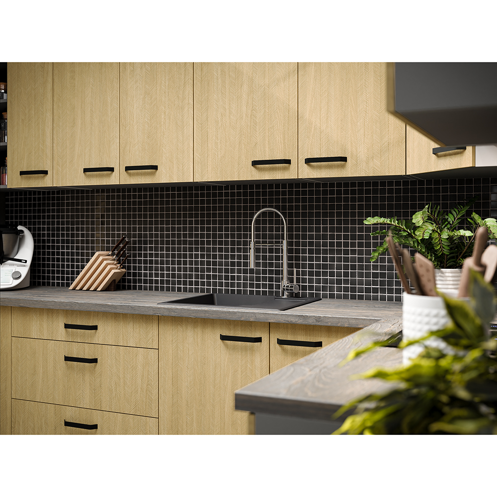 SCANDI sc | horní skříňka 50 G-72 1F s policemi | 50 cm | šedá/rybí kost