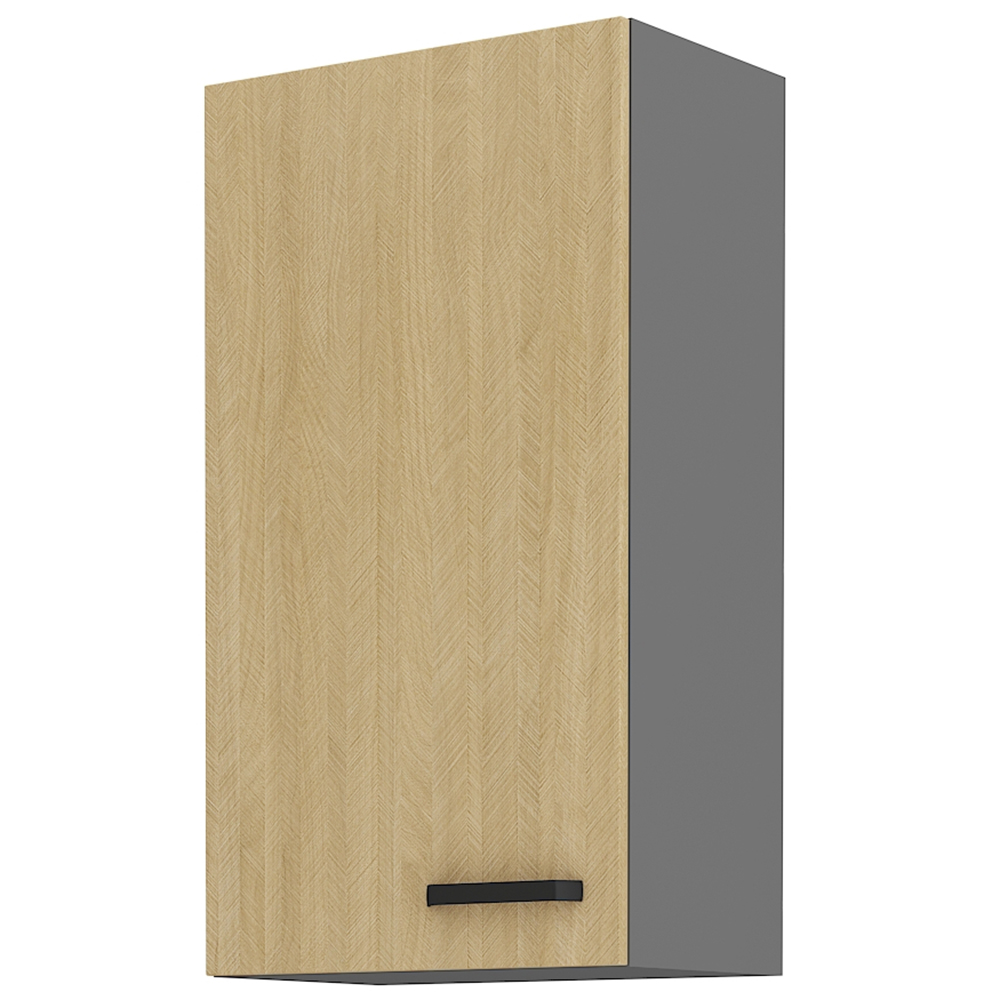 SCANDI sc | horní skříňka 50 G-90 1F s policemi | 50 cm | VYSOKÁ | šedá/rybí kost