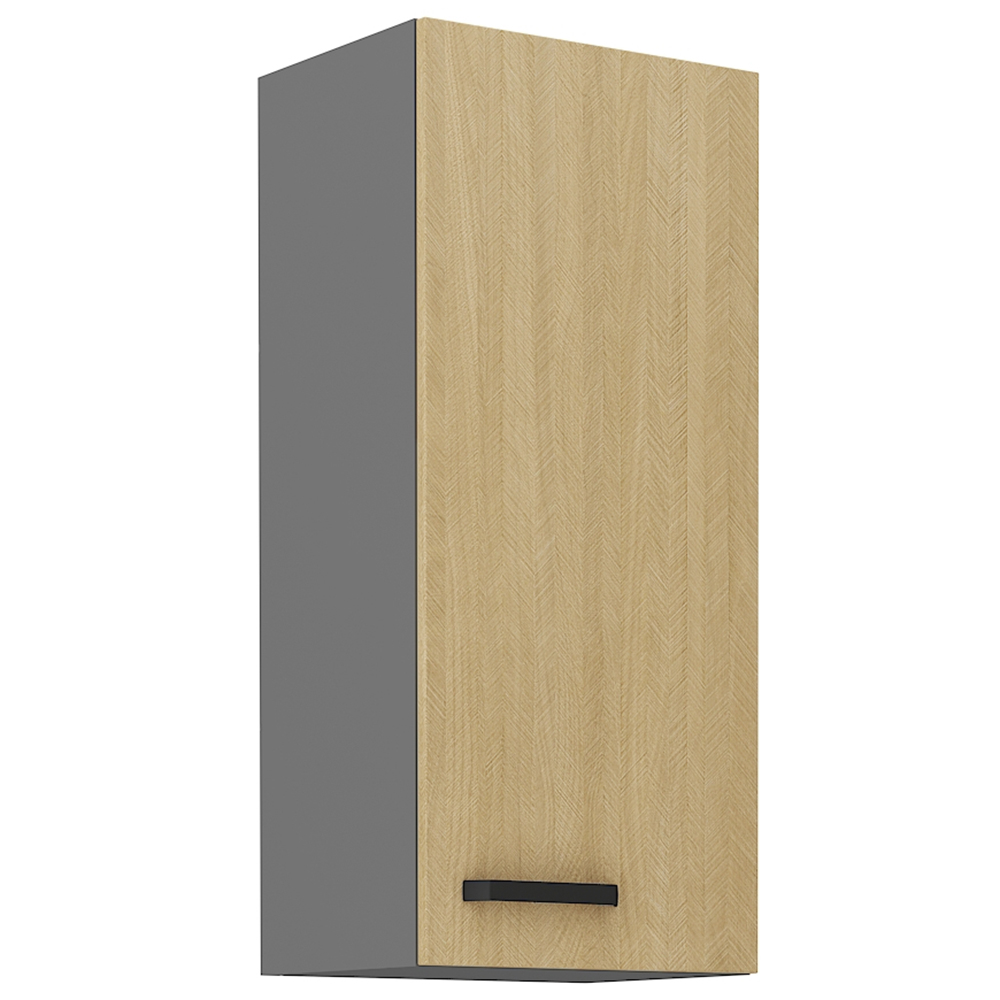 SCANDI sc | horní skříňka 40 G-90 1F s policemi | 40 cm | VYSOKÁ | šedá/rybí kost