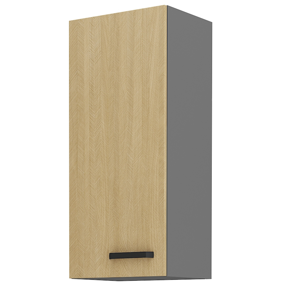 SCANDI sc | horní skříňka 40 G-90 1F s policemi | 40 cm | VYSOKÁ | šedá/rybí kost