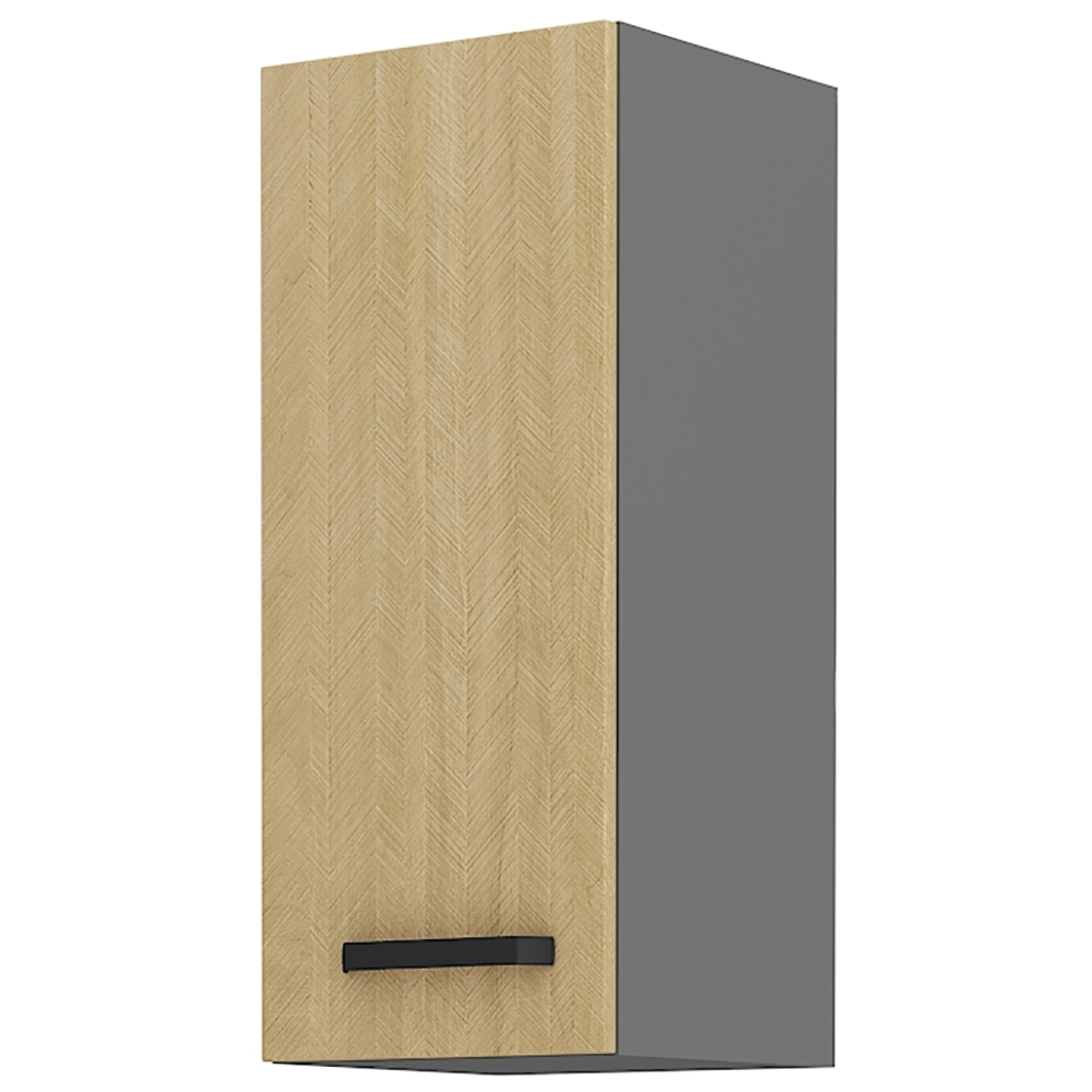 SCANDI sc | horní skříňka 30 G-72 1F s policemi | 30 cm | šedá/rybí kost