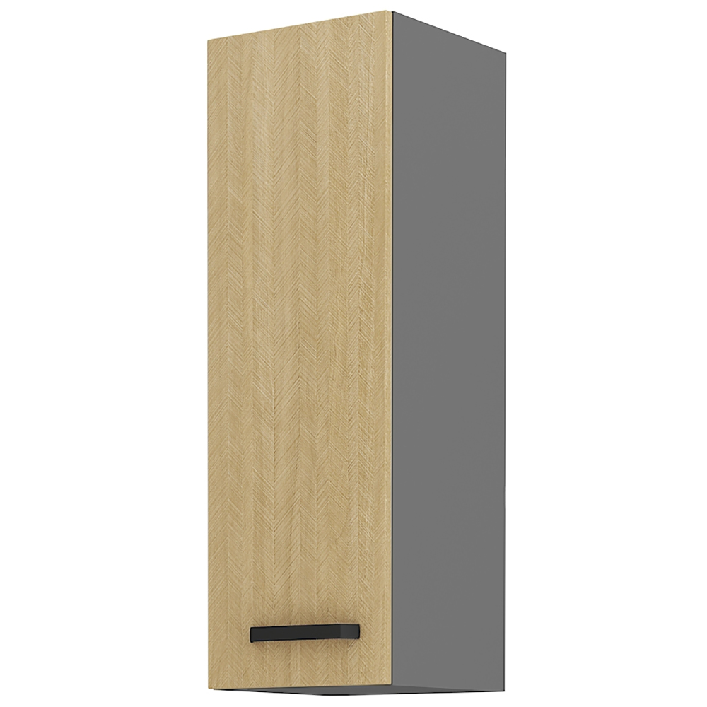 SCANDI sc | horní skříňka 30 G-90 1F s policemi | 30 cm | VYSOKÁ | šedá/rybí kost