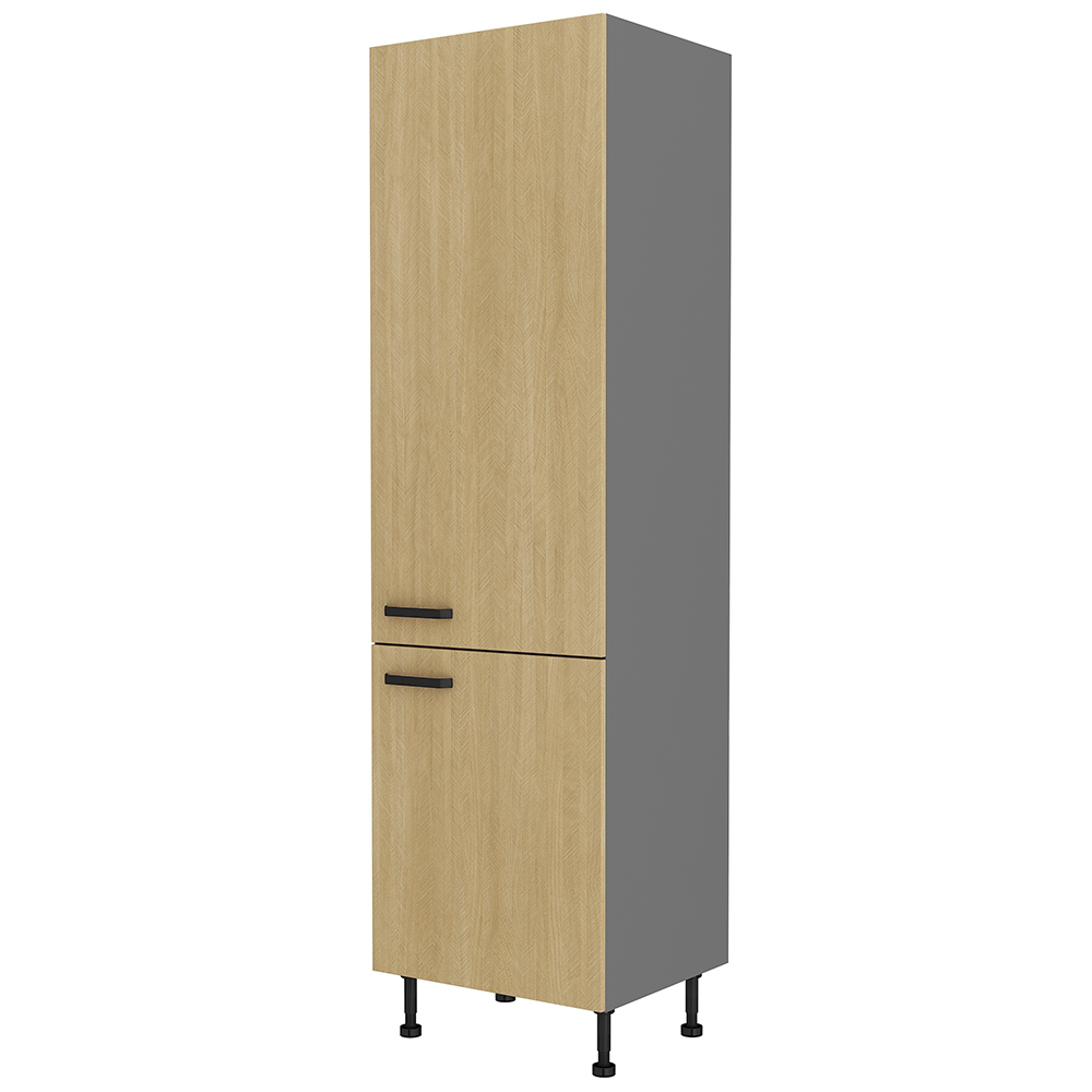 SCANDI sc | vysoká skříňka 60 DK-215 2F potravinová | 60 cm | šedá/rybí kost