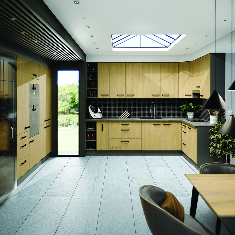 SCANDI sc | vysoká skříňka 60 DPM-215 2F na vestavnou troubu | 60 cm | šedá/rybí kost