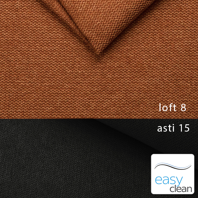 Sedací souprava COOL III | 191x350x191 cm | rozkládací + 2x úložný prostor | oranžovo černá 08/15