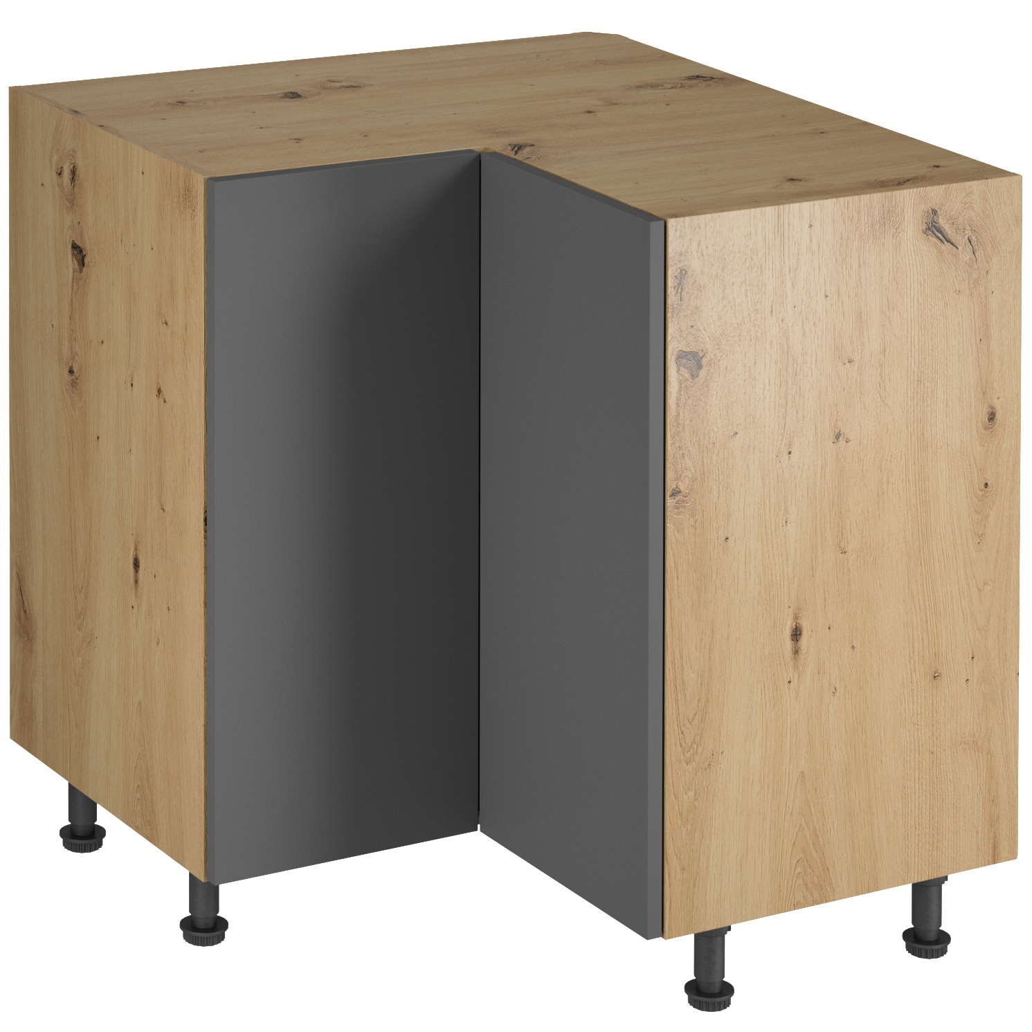 Kuchyně LANGEN šp | 450x230 cm | SOKL v CENĚ | push open | artisan/šedá