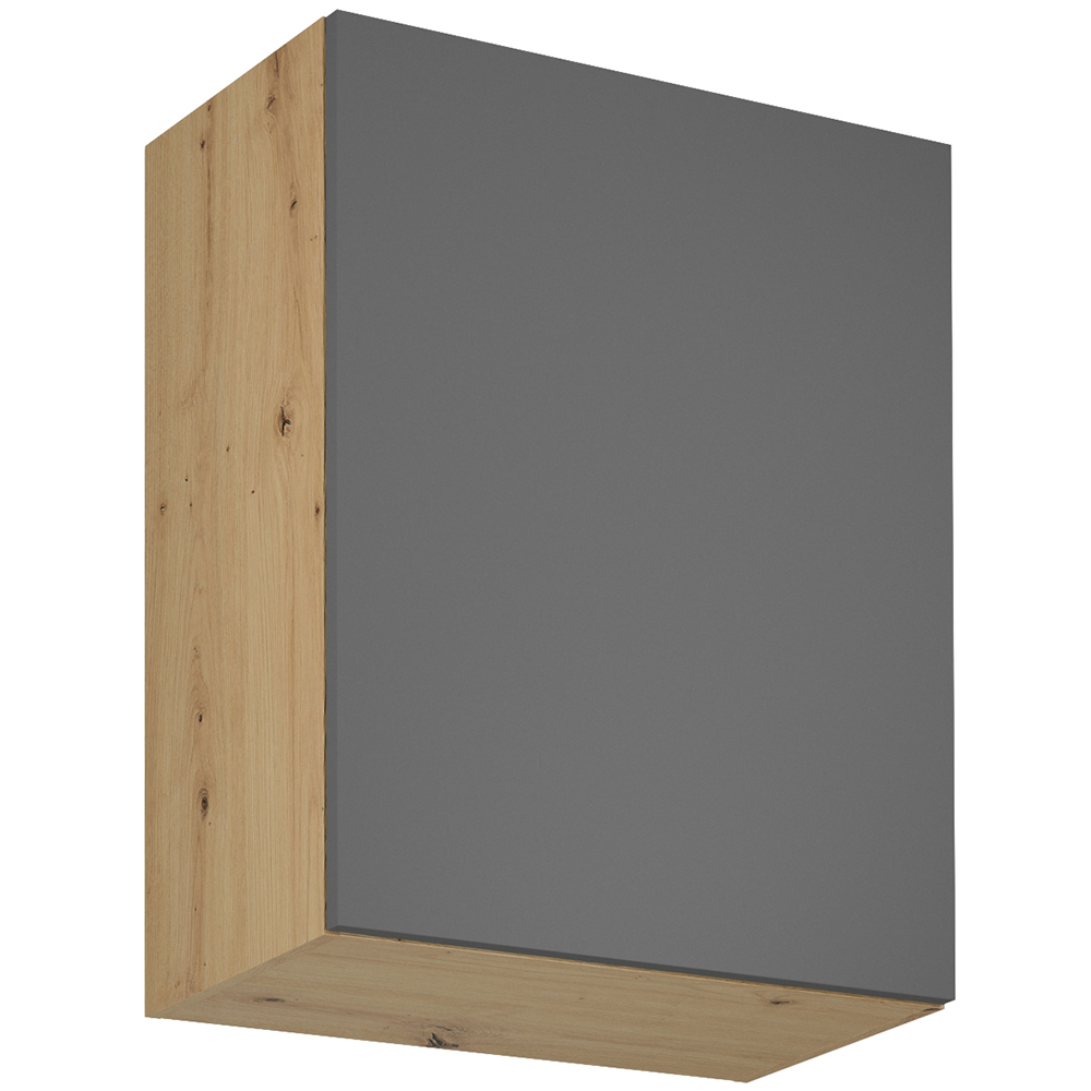 Kuchyně LANGEN šp | s ostrůvkem | 450x230 cm + 155x120 cm | SOKL v CENĚ | push open | artisan/šedá