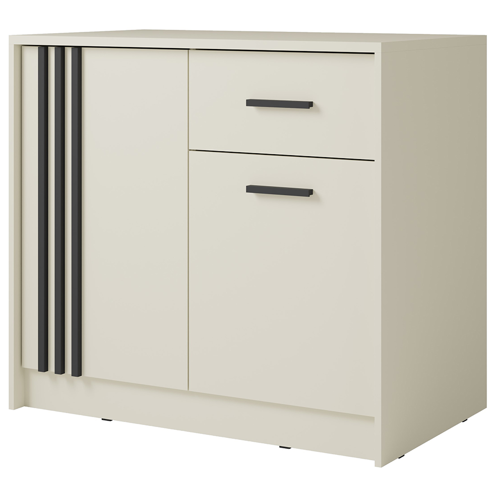 Komoda CANADA CY-34 | 102 cm | kašmír s černými úchyty