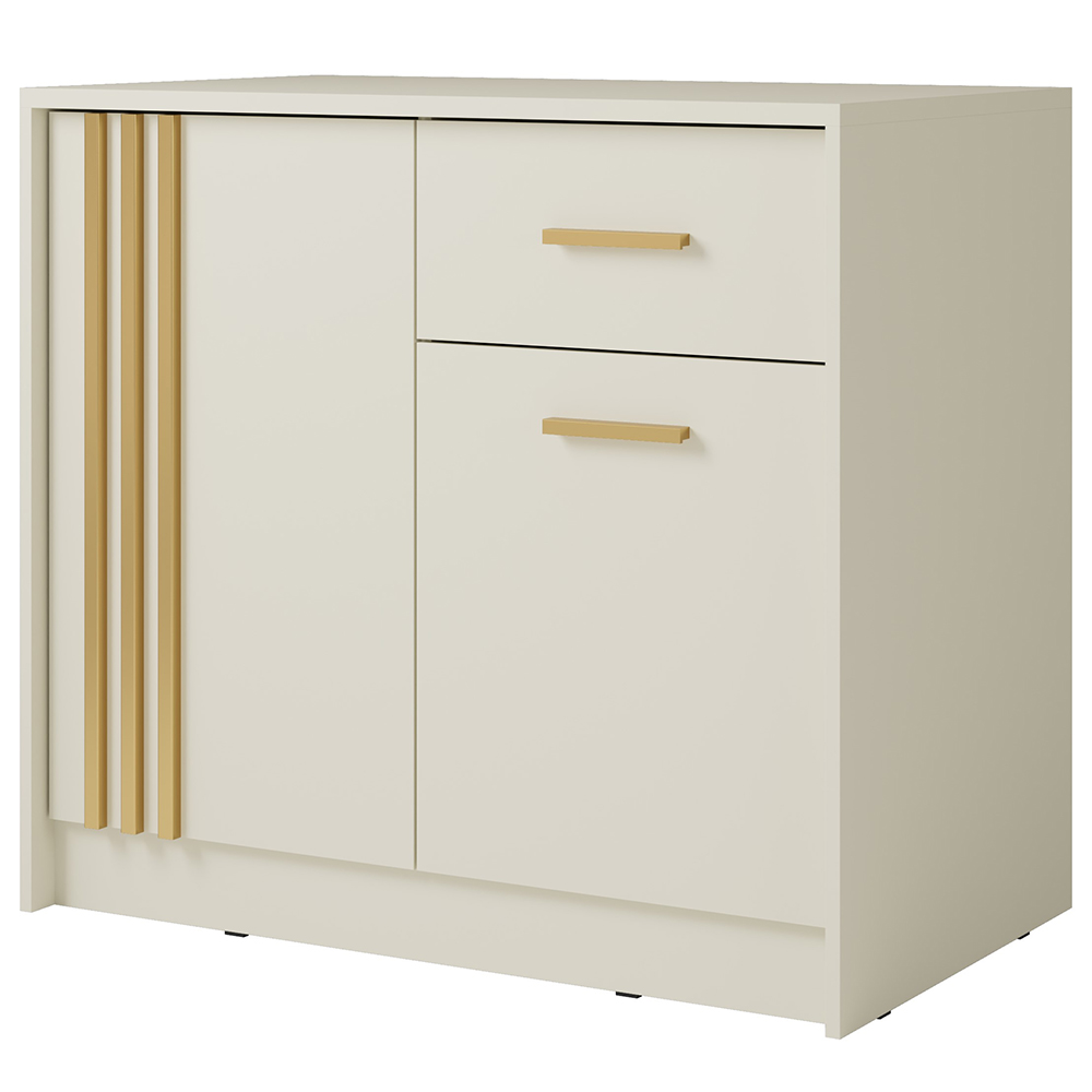 Komoda CANADA CY-35 | 102 cm | kašmír se zlatými úchyty