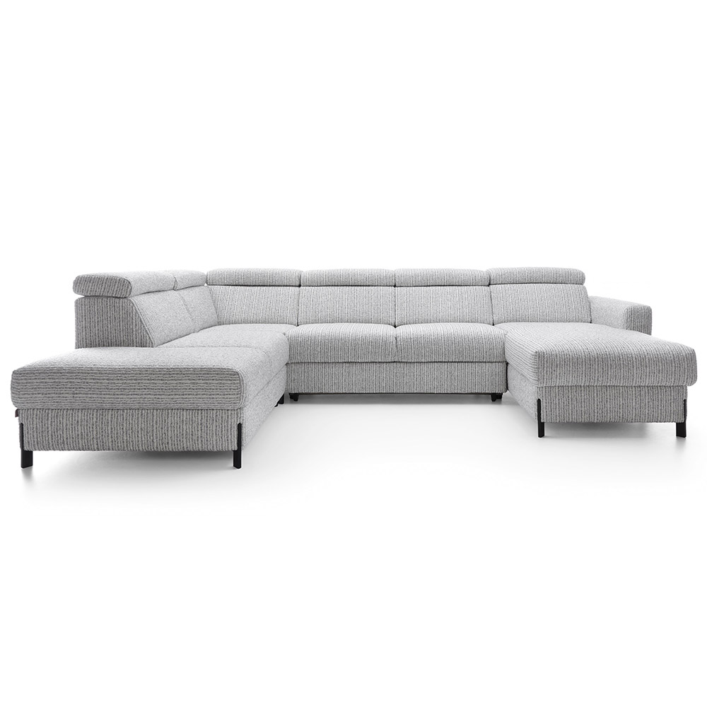 Sedací souprava ULISES U | 225x331x179 | rozkládací + úlož. prostor | tmavě zelená | VÝBĚR NOŽIČEK