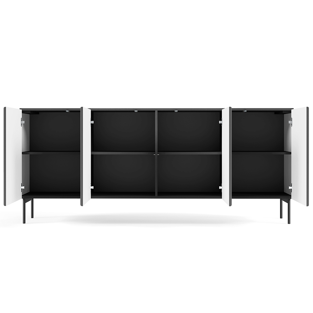 MUTI c | komoda 195 4D | 195,2 cm | černá