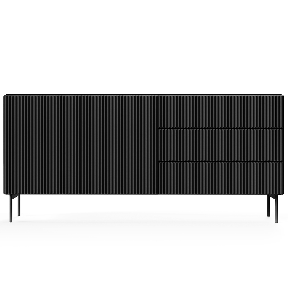 MUTI c | komoda 177 2D3S | 177 cm | černá