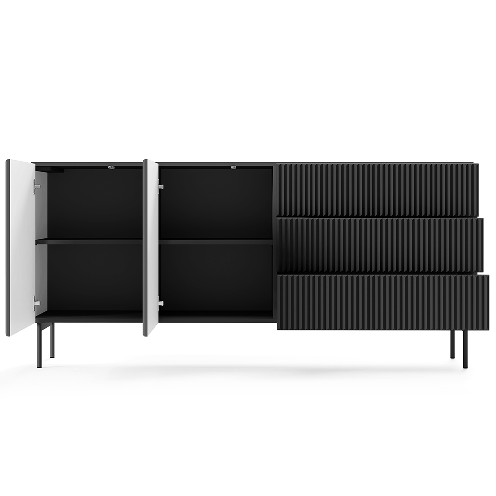 MUTI c | komoda 177 2D3S | 177 cm | černá