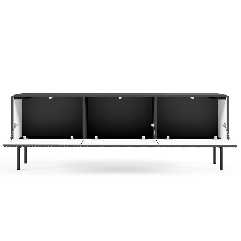 MUTI c | TV stolek RTV 147 | 147 cm | černá