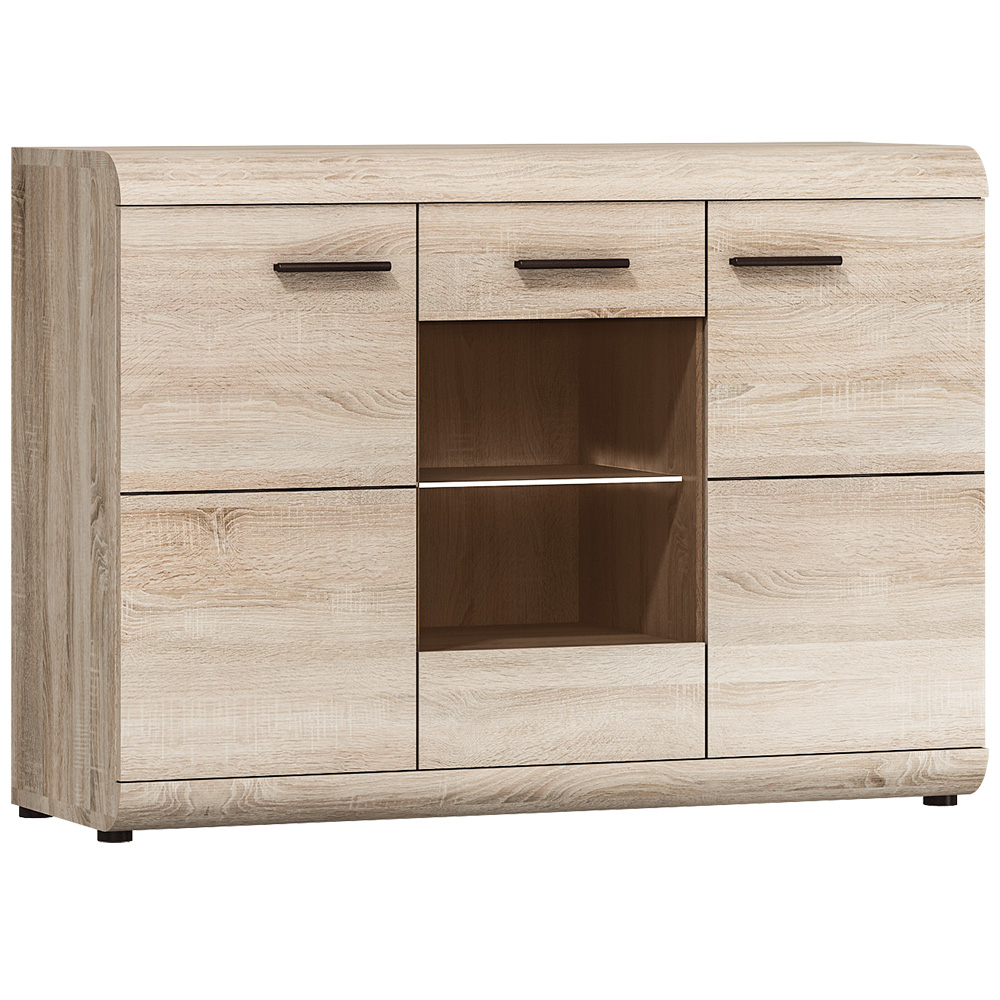 Obývací stěna LINK s | 3 díly | sestava E | 338 cm | sonoma