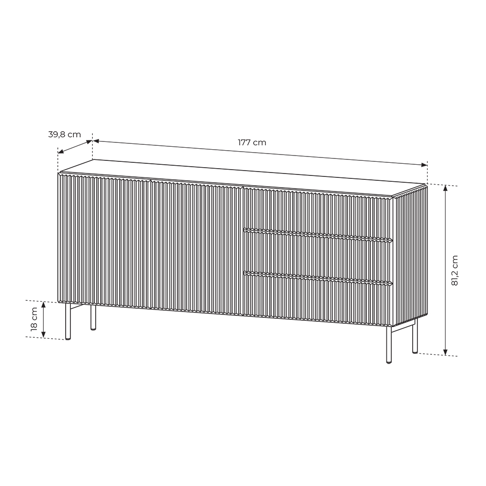 Obývací stěna MUTI A | 3 díly | kašmír