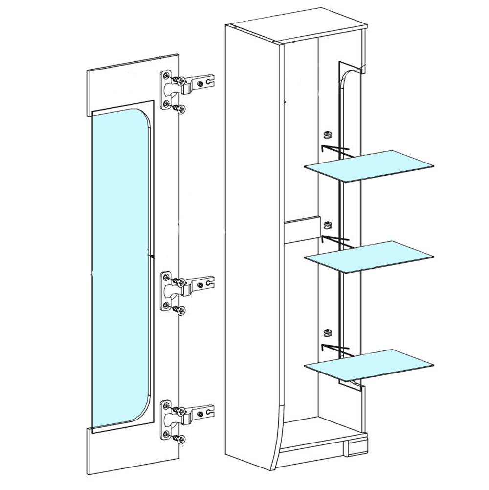 ROMERO | vitrína R2L | 50 cm | canyon/arusha