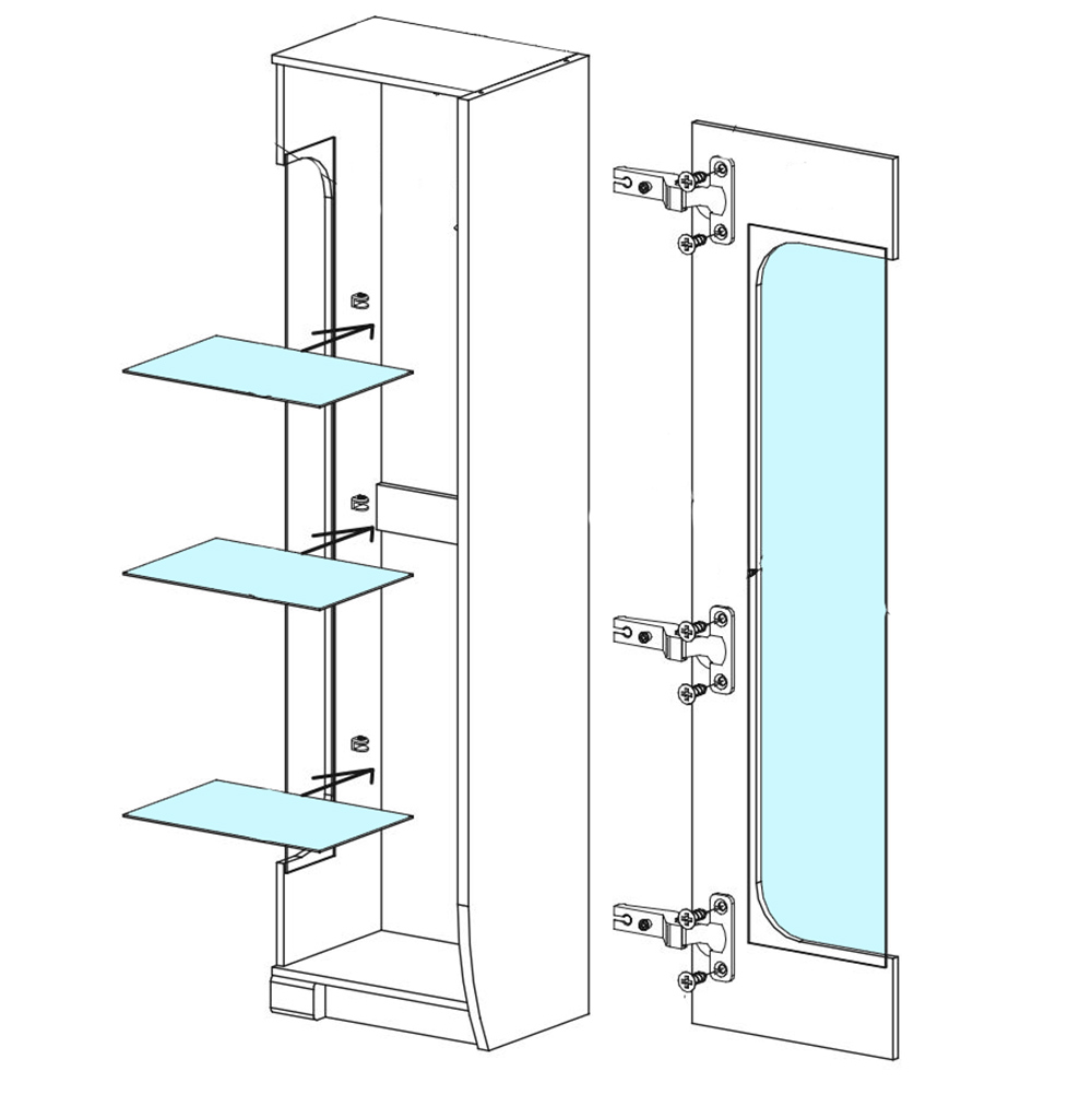 ROMERO | vitrína R2P | 50 cm | canyon/arusha