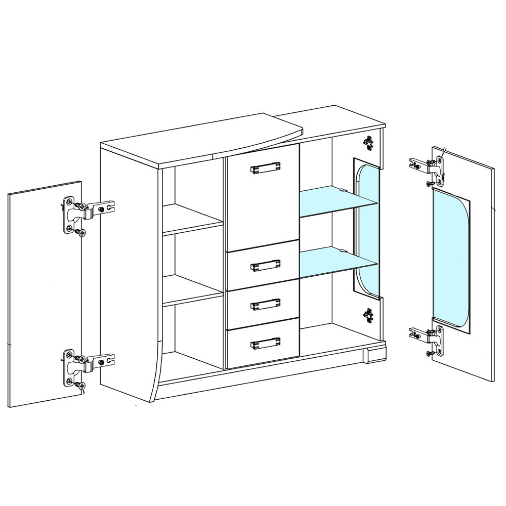 ROMERO | komoda R7L | 130 cm | canyon/arusha