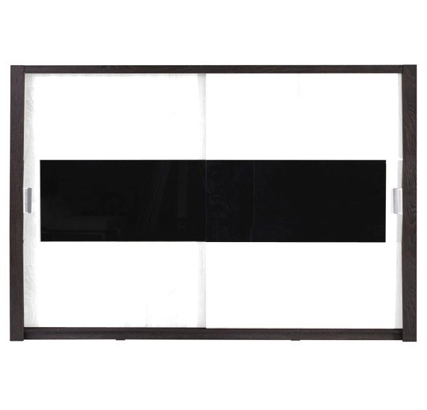 Šatní skříň Gibi 180 - černé sklo - více kombinací