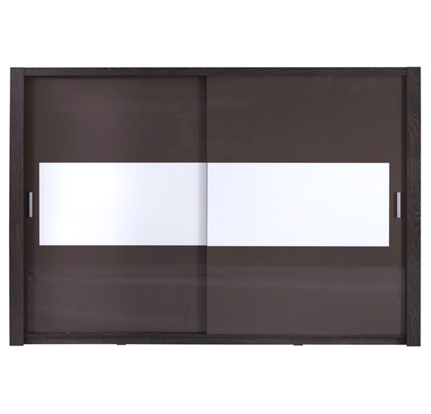 Šatní skříň Gibi 180 - bílé sklo - více kombinací