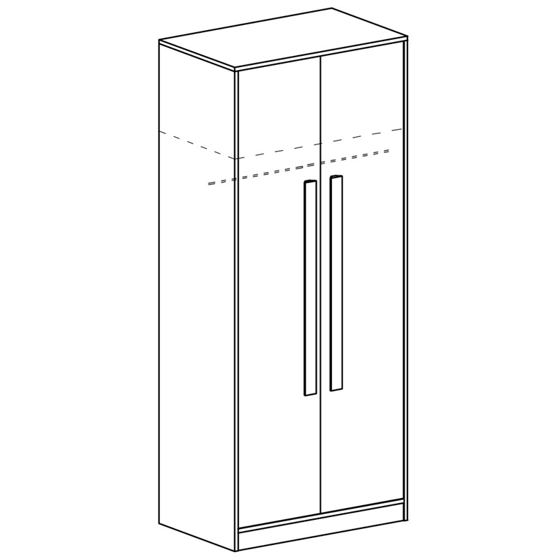 Git - šatní skříň 1 - šedá