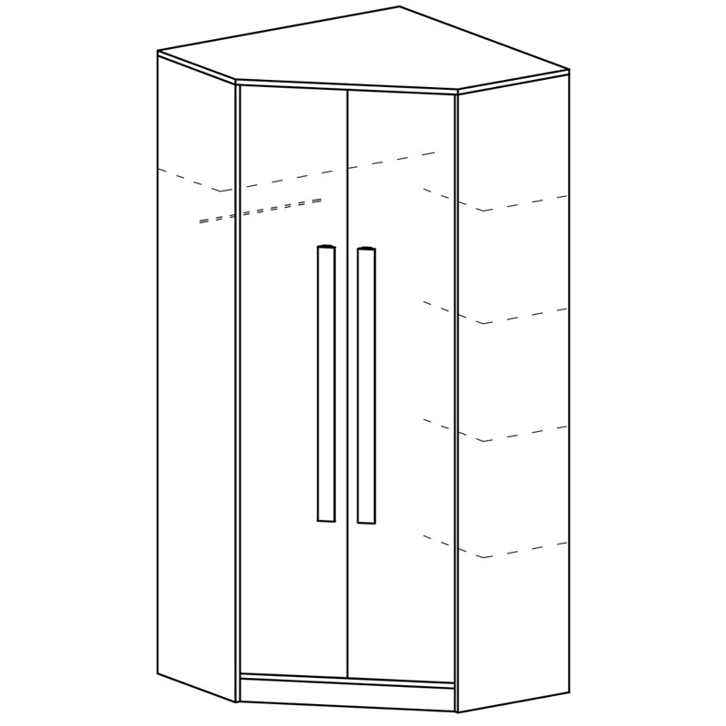 Git | rohová skříň 2 | šedá | POSLEDNÍ KUS