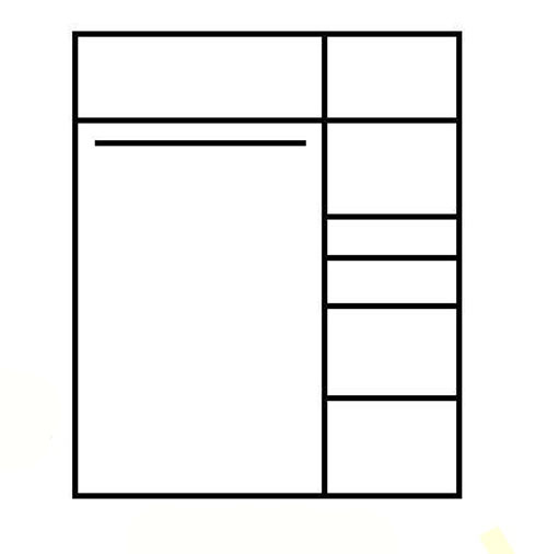 Nemo - šatní skříň 1 - bílá/oranžová