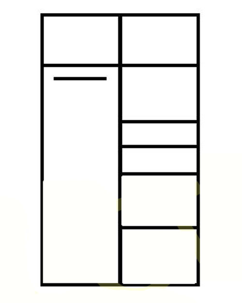 Nemo - šatní skříň 2 - bílá/oranžová