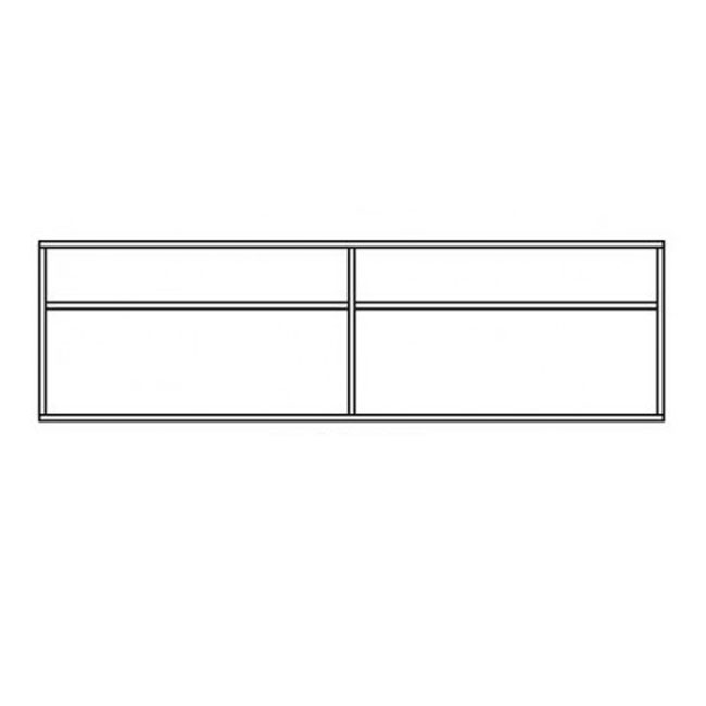 Obývací stěna se skříní FILL | 6 dílů | 127 cm + 370 cm + 114x64 cm | dub sonoma/šedá lesk