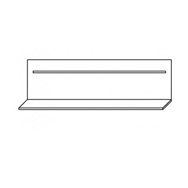 Obývací stěna se skříní FILL | 6 dílů | 127 cm + 370 cm + 114x64 cm | dub sonoma/šedá lesk