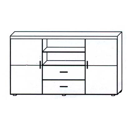 Obývací stěna SAMBA k | sestava C | 5 dílů | san marino/krémová