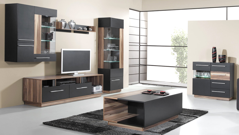 Monsun - komoda MN6 - černá - LED osvětlení v ceně