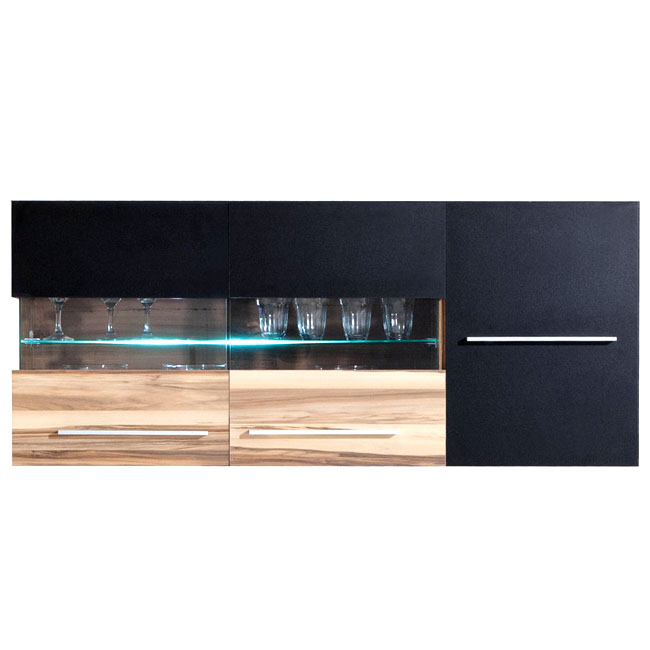 Monsun - skříňka závěsná MN10 - černá - LED osvětlení v ceně