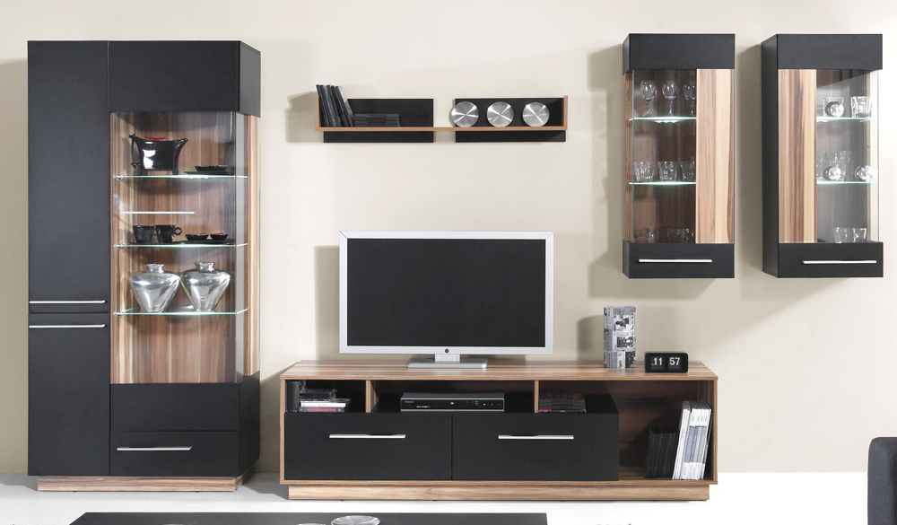 Monsun - skříňka závěsná MN10 - černá - LED osvětlení v ceně