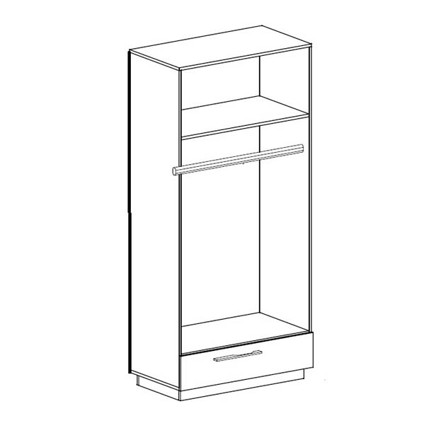 Monsun - skříň MN1 - černá